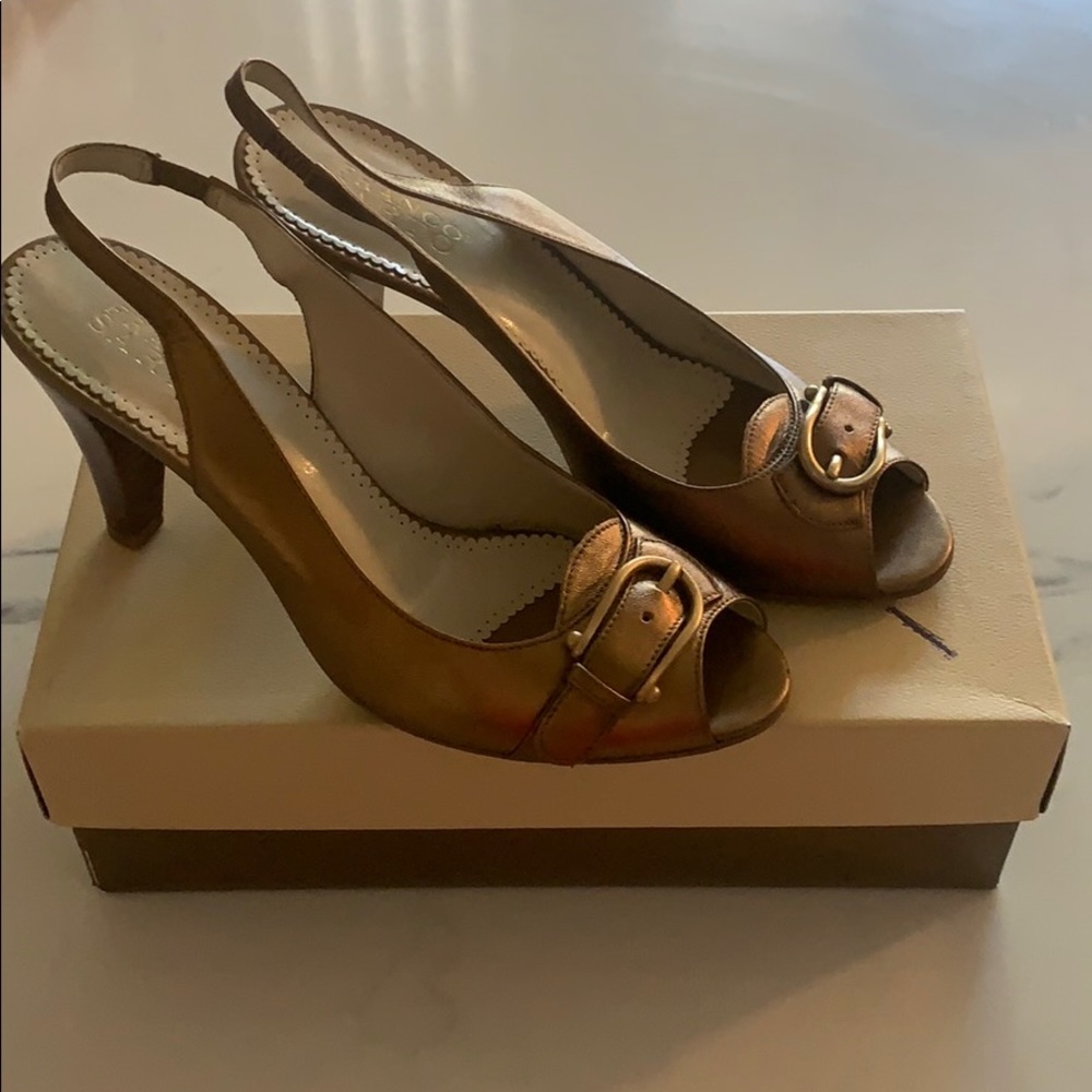 Franco Sarto Gold Heels